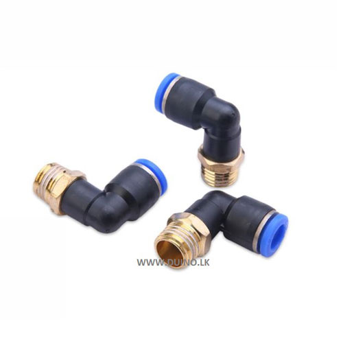 L Shape Pneumatic Connector Elbow OD 4/6/8/10/12/20mm Hose Pipe M5 1/8 “1/4” 3/8 “1/2” BSPT Male Thread