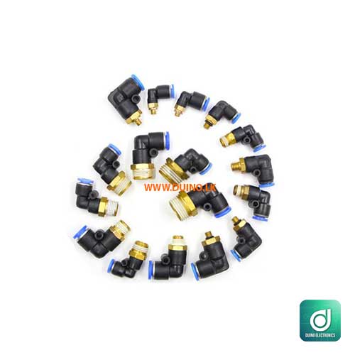 L Shape Pneumatic Connector Elbow OD 4/6/8/10/12/20mm Hose Pipe M5 1/8 “1/4” 3/8 “1/2” BSPT Male Thread