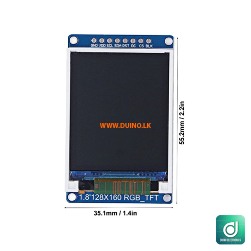 TFT Display 1.8 inch IPS 7P SPI HD 65K Full Color LCD Module ST7735