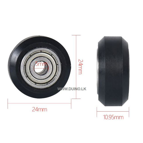 KP3S POM Pulley Linear Rail Ball Bearing 5X24mm - Image 2