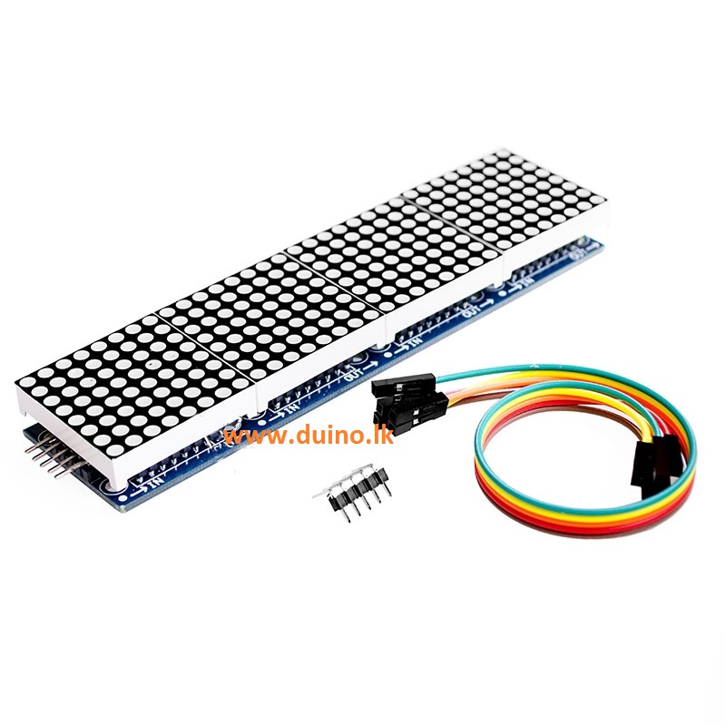 MAX7219 Dot Matrix Module 4 In One Display 5 Pin RED/GREEN/BLUE - Image 3