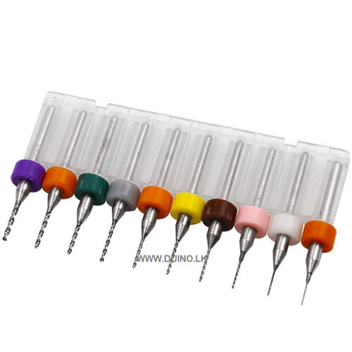 10Pcs PCB Carbide Micro Drill Bits Set 0.3mm To 1.2mm For Circuit Board Prototyping