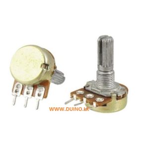 B500K Linear Potentiometer With Nuts And Washers