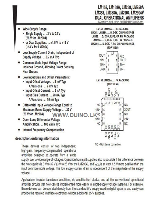LM358P DIP8 Integrated Circuits - Image 2