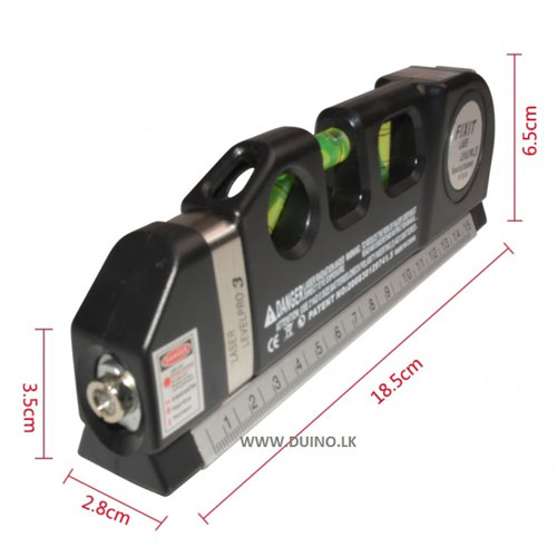 Multipurpose Laser Level laser measure Line 8ft + Measure Tape Ruler Adjusted Standard and Metric Rulers - Image 2