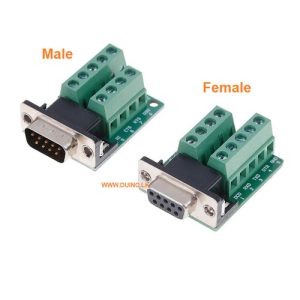 DB9 Connector Male Female Adaptor Signals Terminal Module RS232 Serial To Terminal