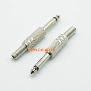 Metal Microphone jack plug-in Audio Connector 6.5mm 2Pole Mic Jack *1Pcs