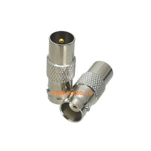 BNC female jack to IEC PAL DVB-T TV male plug RF Adapter