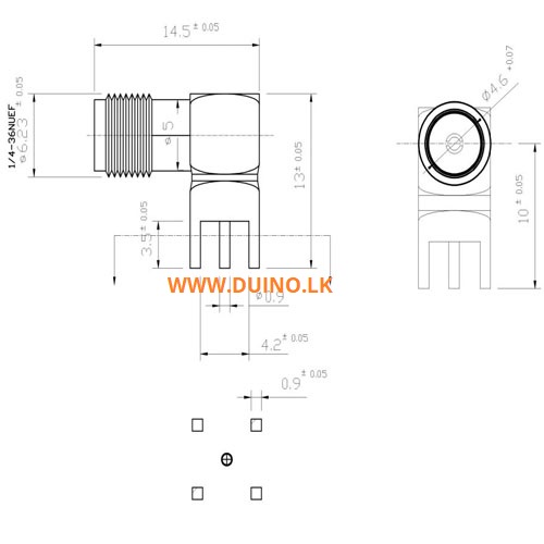 SMA Female Jack Straight RF Connector Adapter PCB Mount RPSMA *1Pcs - Image 3