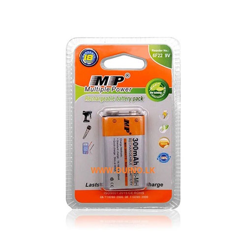 9V 300mAh Rechargeable Battery - Image 2
