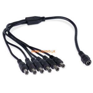 6 Way DC Power Splitter Supply Extension Cable 12V for CCTV Camera 5.5mm