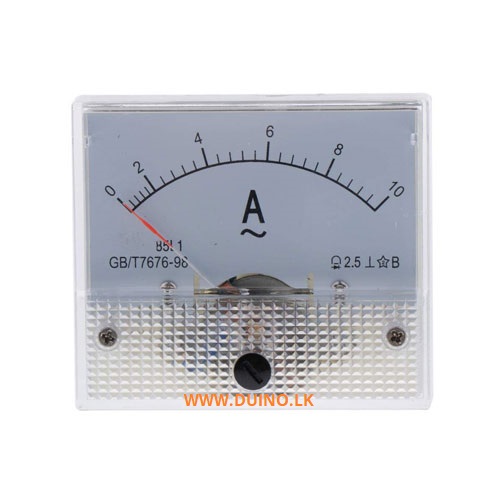 AC 0-10A Analog Ampere Panel Meter Ammeter 85L1-A 2.52x2.2x2.36 inches