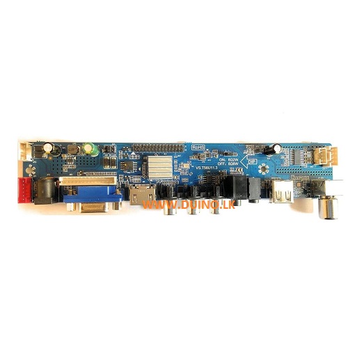 Universal TV Board VS.T56U11.2 tv Controller Driver with Remote IR Sensor Keypad - Image 2