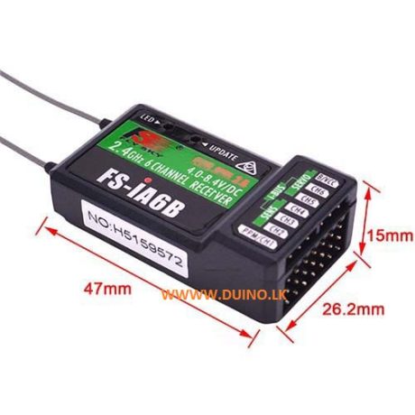 Ricevitore Flysky 2.4G FS-iA6B / FS-R6B – PPM Per Auto E Modellismo RC