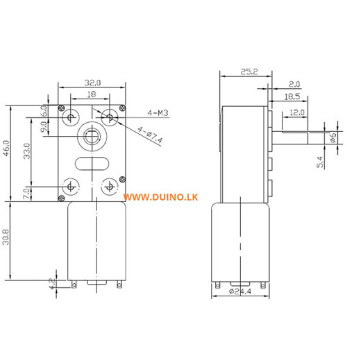 12VDC 300RPM ZGY370 JGY370 Gear Reduction Motor Worm Reversible Turbo Gearbox - Image 5