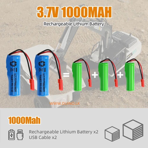 Huina 1559 2.4G 1/24 2 in 1 9Channel Remote Control Excavator and 6 Channel RC Dump Truck - Image 3