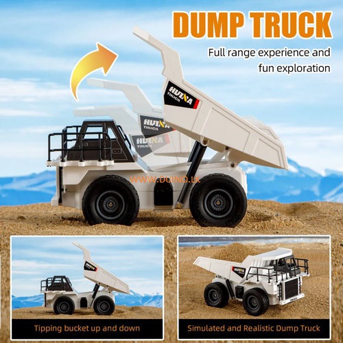 Huina 1559 2.4G 1/24 2 in 1 9Channel Remote Control Excavator and 6 Channel RC Dump Truck - Image 7