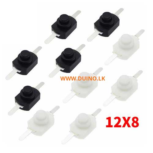 12x8mm DC 30V 1A 2Pin On Off Mini Push Button Switch