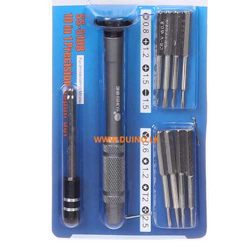 10-in-1 Precision Torx Screwdriver Set – Long Shaft T5 T6 T7 T8 T9 T10 T15 T20 Flat & Phillips