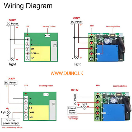 DC12V 10A 1CH 433Mhz Universal Relay6