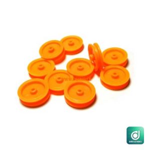 2x17MM Orange Plastic Belt Pulley Drive Wheel DIY Toy Model-2