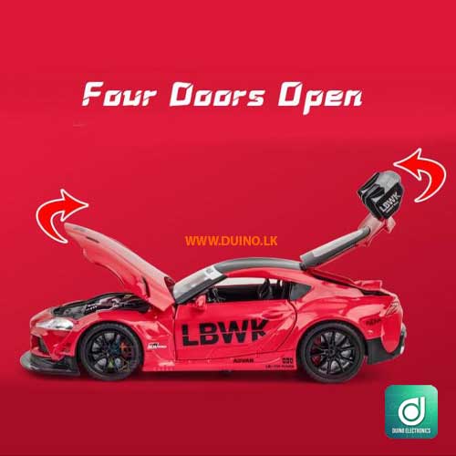 Toyota Supra GR LBWK Model Diecast Metal Toy car with Openable Doors ...