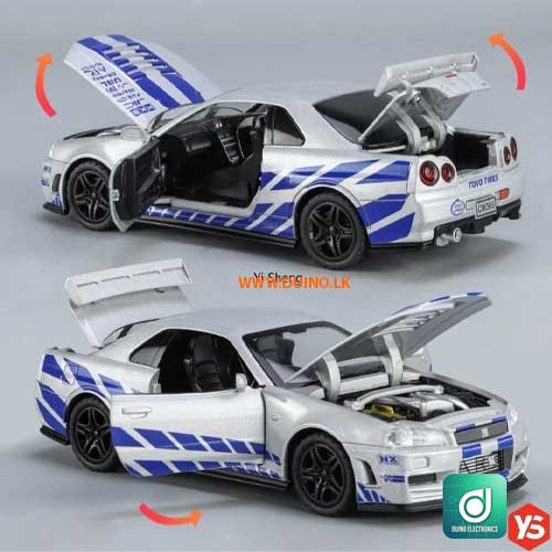 Nissan GTR R34 Simulation Alloy Car