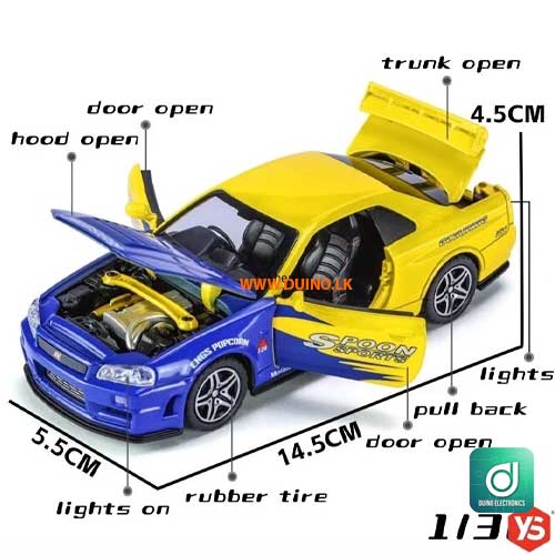 Nissan GTR R34 Simulation Alloy Car
