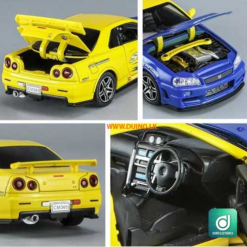 Nissan GTR R34 Simulation Alloy Car-3