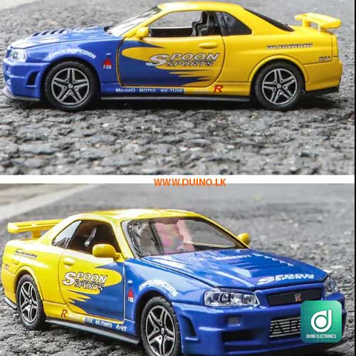 Nissan GTR R34 Simulation Alloy Car-4