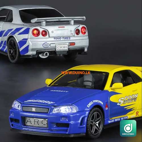 Nissan GTR R34 Simulation Alloy Car-5