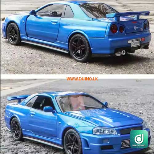 Nissan GTR R34 Simulation Alloy Car Diecast Model 1:32