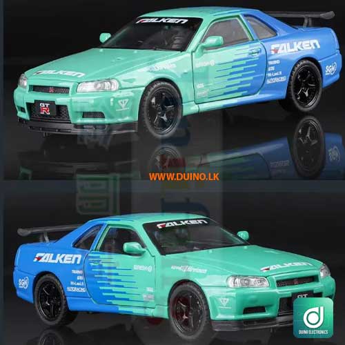 Nissan Skyline GTR-R34 1:32 Diecast Models Alloy Falken-7