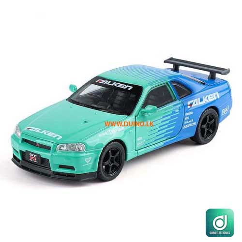 Nissan Skyline GTR-R34 1:32 Diecast Models Alloy Falken