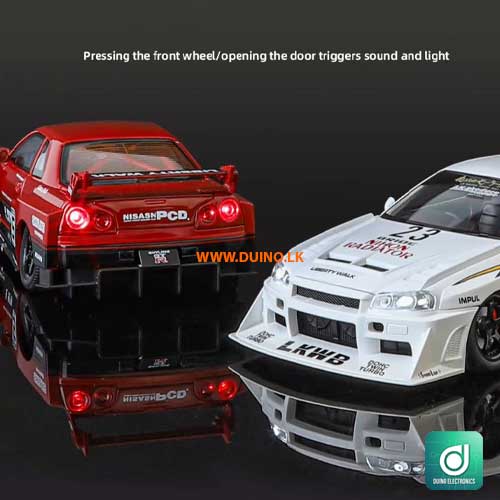 Nissan Skyline GTR-R34 S15 1:24 Diecast Model Modified Vehicle -2