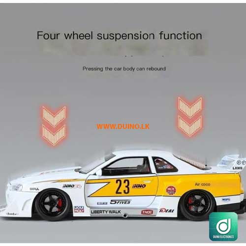 Nissan Skyline GTR-R34 S15 1:24 Diecast Model Modified Vehicle -8