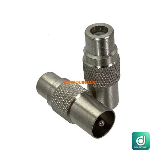 IEC PAL DVB-T male plug to RCA TV female jack straight RF COAXIAL Connector-2