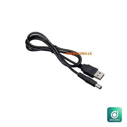 USB to DC 5.5mm Cable USB 2.0 A Type Male to DC 5.5 x 2.1mm