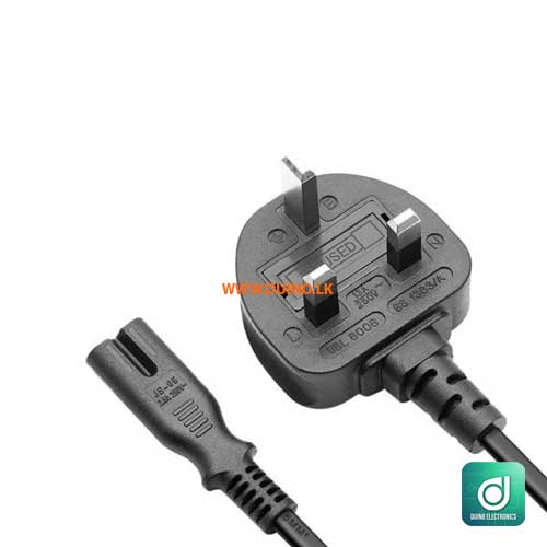 1 x 2 pin AC plug cord Power cable 1.5m