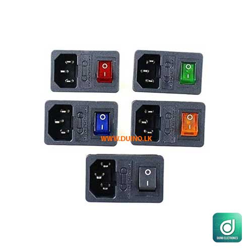 IEC 320 C14 Inlet Power Socket with Rocker Switch Fuse Holder *without fuse-2