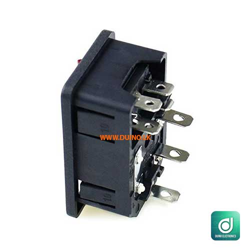 IEC 320 C14 Inlet Power Socket with Rocker Switch Fuse Holder *without fuse-5