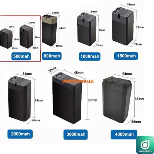 Lead Acid 4V 150mAh-5000mAh Storage Battery for LED Lamp Headlights Flashlight Torch-7
