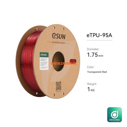 eSUN TPU eTPU-95A 3D Printer Filament 1.75mm White/Black/Gray/Transparent