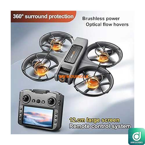 S156 Drone FPV HD Camera Brushless Motor Obstacle Avoidance Quadcopter with LED Screen Control-1