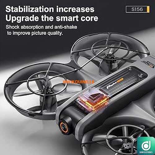 S156 Drone FPV HD Camera Brushless Motor Obstacle Avoidance Quadcopter with LED Screen Control-2