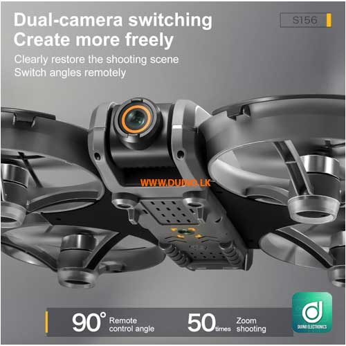 S156 Drone FPV HD Camera Brushless Motor Obstacle Avoidance Quadcopter with LED Screen Control-6