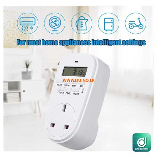 Weekly Digital Timer 240VAC 13A GETA-UK Digital Timer Switch Socket