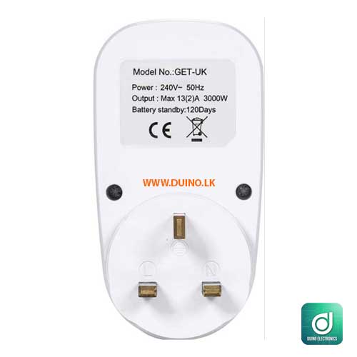Weekly Digital Timer 240VAC 13A GETA-UK Digital Timer Switch Socket