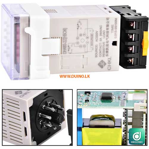 DH48S-2Z 220V Digital Time Relay Dual Timer Delay 0.01s-99h 5A 250VAC-3