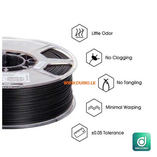 eSUN Carbon Fiber ePA-CF 3D Printer Filament 1.75mm 1kg Nylon Based-4